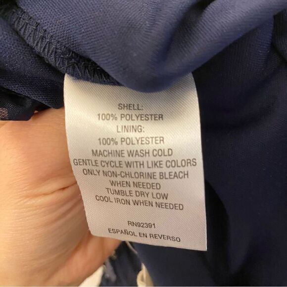 Maison Jules navy blue Double Layered chiffon gingham Mini Skirt Notte XXL - Picture 7 of 9